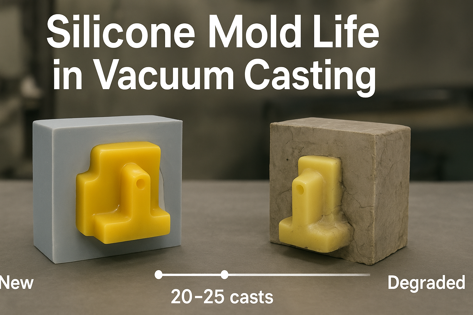 Vida útil do molde de silicone