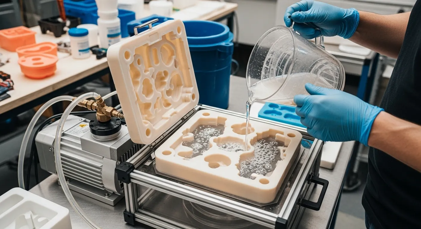 Serviços de fundição a vácuo de moldes de silicone