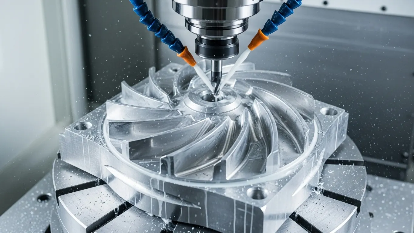 5-Protótipo de impulsor de fresagem CNC eixo