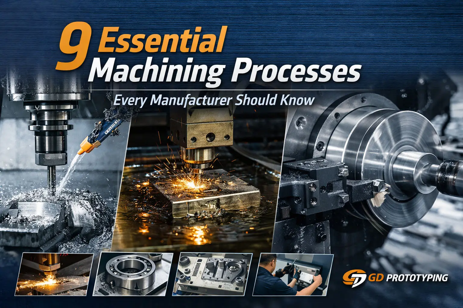 9 Processos Essenciais de Usinagem que Todo Fabricante Moderno Deve Conhecer